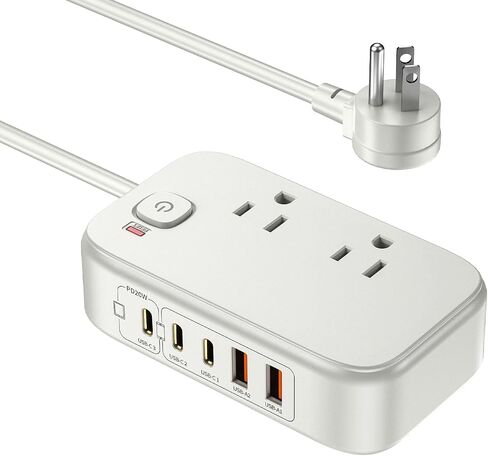 شريط الطاقة مع منافذ USB C ، ومحطة شحن USB 65W ، ومركز سلك سلك سلك سريع للهواتف المحمولة والأجهزة اللوحية وأجهزة الكمبيوتر المحمولة والمزيد in Kuwait