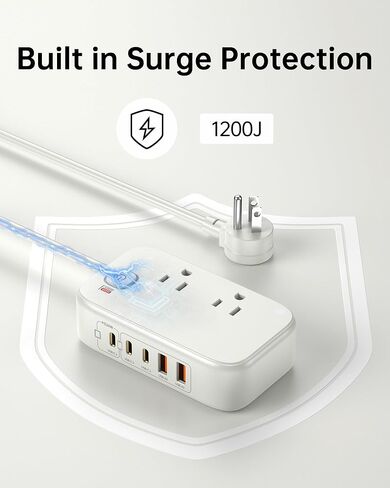 شريط الطاقة مع منافذ USB C ، ومحطة شحن USB 65W ، ومركز سلك سلك سلك سريع للهواتف المحمولة والأجهزة اللوحية وأجهزة الكمبيوتر المحمولة والمزيد in Kuwait