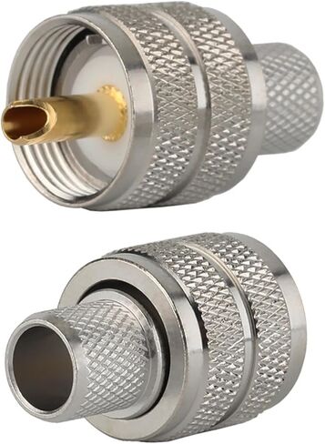 UHF PL259 PL-259 Connector Male Crimp for LMR400 RG8 9913 Cable Compatiable with Ham Radio (UHF Male lmr400 Pack 10) in Kuwait