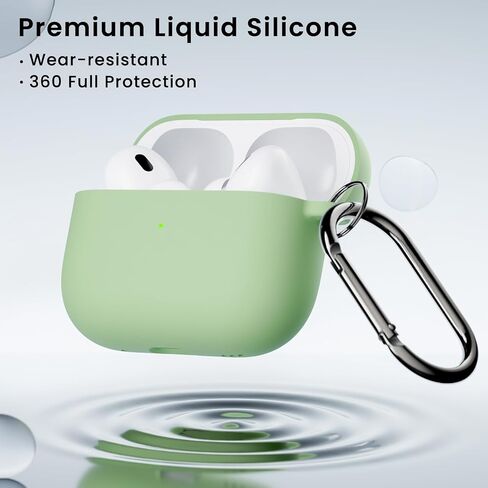 ORNARTO for Airpods Pro 2nd/1st Generation Case with Cleaner Pen, Eartips Cover, Full Protective Soft Silicone for AirPods Pro Case 2022/2019 with Keychain, Front LED Visible Skin Cover-Baby Blue in Saudi Arabia