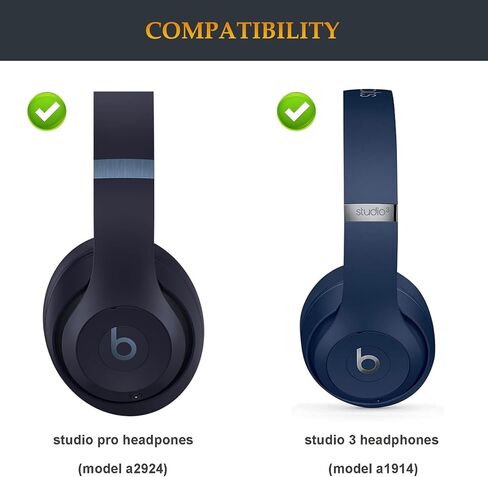 Beat Studio Pro Headband Replacement Parts as Same as Stock Arch Band Repair Kit Compatible with Beats by Dre Studio Pro/A2924 and Studio 3/A1914 Over-Ear Headphones (Black) in Kuwait