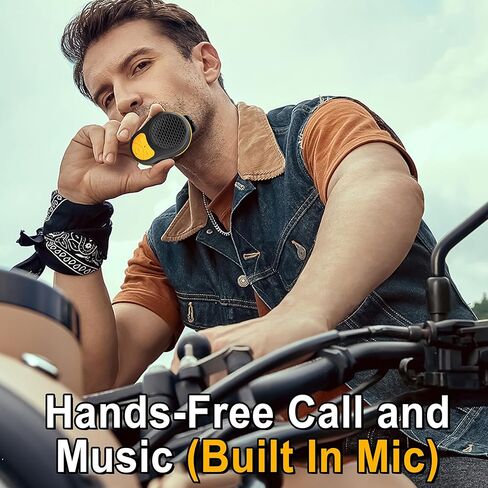 مقطع مكبر صوت قابل للارتداء على مكبر صوت Bluetooth Neck Meaker Bluetooth Wireless Mini Cleper مع ميكروفون 700mAh بطارية قوية حتى 24 ساعة عمر البطارية (أسود+أسود) in Kuwait