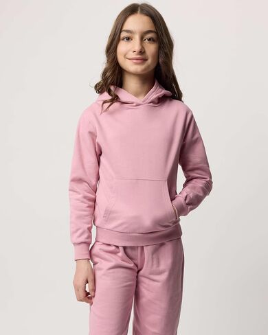 Real Essentials 3 Pack: Girls' Soft Brushed Fleece Pullover Hoodie Sweatshirt With Kangaroo Pocket (Ages 7-16) in Kuwait