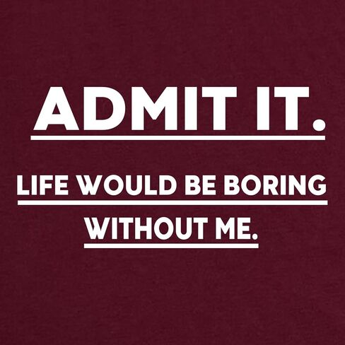 BLACKMYTH Casual Tops for Women Crewneck ADMIT IT Graphic T Shirts in Kuwait