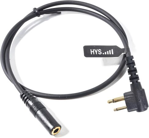 HYS 3.5mm Female Plug (Single Channel) for Listen Only Earpiece-to M 2 PIN Adapter 1.48ft Cable for Motorola CP200 CLS1110 DTR650 RDU4100 RMU2040 RMU2080D Two Way Handheld Amateur Radios(2pcs) in Kuwait
