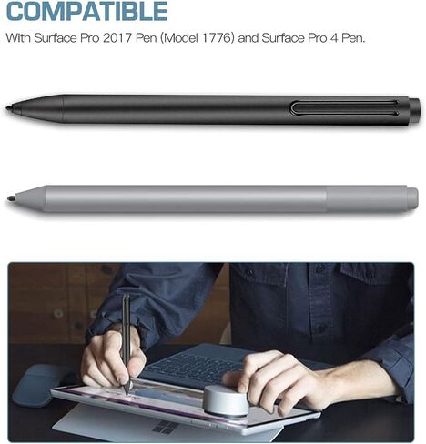 TiMOVO Pen Tips for Surface Pen, (3 Pack, Original HB Type) Original Surface Pen Tips Replacement Kit Fit Microsoft Surface Pro 2017 Pen (Model 1776) & Surface Pro 4 Pen - Black in Kuwait