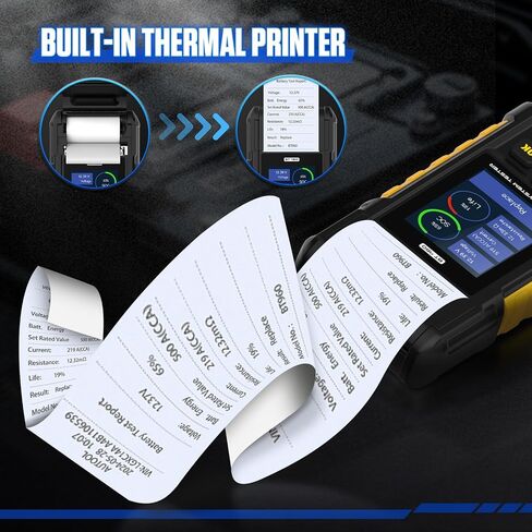 AUTOOL Car Battery Tester 12V 24V 20-2000CCA Battery Load Tester, Cranking&Charging&Voltage Leakage Test with Built-in Printer, 3.2" Screen with Data Review Reverse Polarity Protection in Saudi Arabia