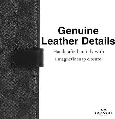 Coach Signature Canvas مقصتان من قطعتين قابلة للفصل الورقة iPhone 15 ، متوافقة مع الشحن اللاسلكي - توقيع تان in Kuwait