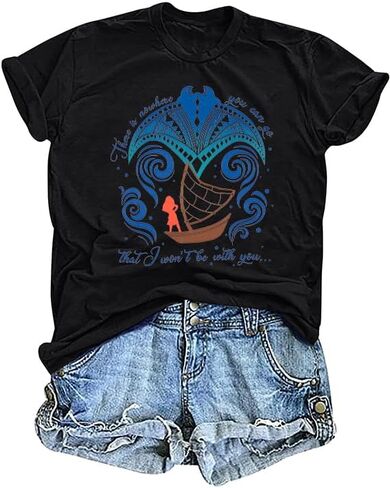 Magic Princess Shirt Women Ocean Princess Shirts Movie T Shirts Hei Hei Vacation Holiday in Kuwait