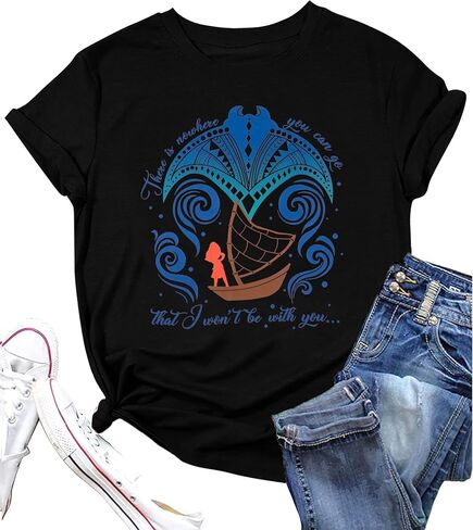 Magic Princess Shirt Women Ocean Princess Shirts Movie T Shirts Hei Hei Vacation Holiday in Kuwait