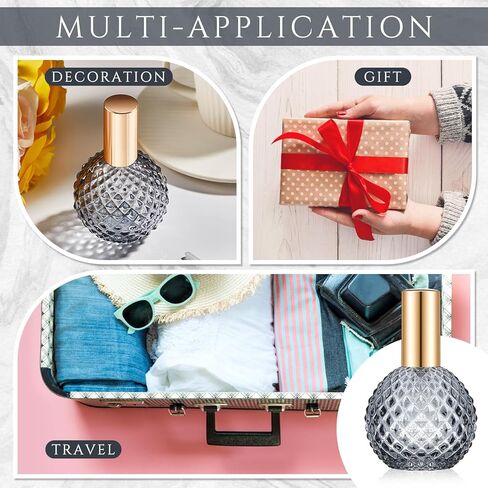 4 Pcs 100ml Retro Perfume Bottles Pink Empty Perfume Glass Bottle Refillable Decorative Bottles Fine Mist Spray Bottles for Women Perfume Atomizer Sprayer with Refill Tool for Travel in Kuwait