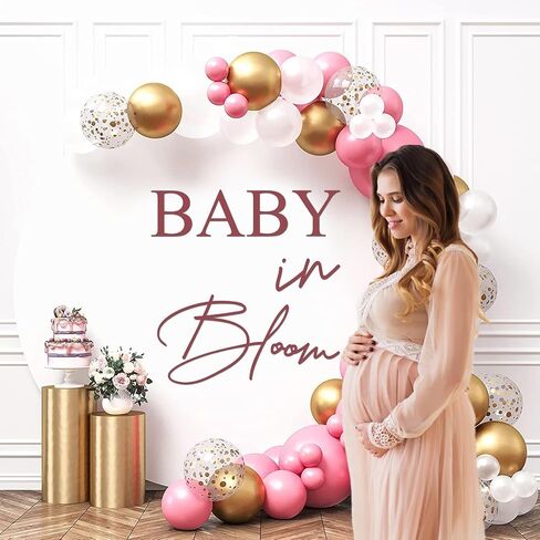 Oh Baby Sign for Backdrop, Large Adhesive Sign Decal Oh Baby Letters Sticker Wall Decor Balloons Arch Backdrop for Baby Shower Party Supplies Decorations in Saudi Arabia