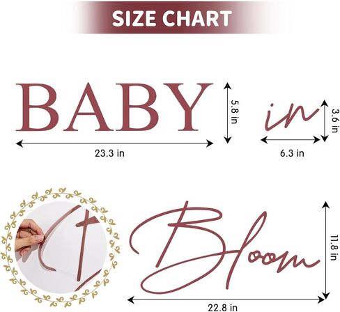 Oh Baby Sign for Backdrop, Large Adhesive Sign Decal Oh Baby Letters Sticker Wall Decor Balloons Arch Backdrop for Baby Shower Party Supplies Decorations in Saudi Arabia