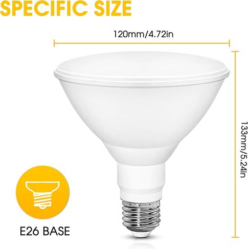 PAR30 Yellow LED Bug Light Bulb Outdoor, 100W Equivalent, 12W LED Flood Light Bulb, E26 Base Yellow LED Security Lights for Porch Lights, Hallway Lighting, Decorative, Non-Dimmable, 2 Pack in Saudi Arabia