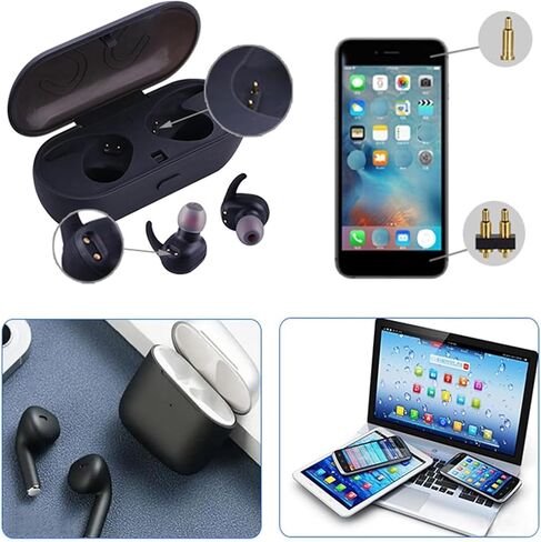 1Pair 1Pin/2Pin/3Pin/4Pin/5Pin Round Magnetic Pogo Pin Connector,12V 3A DC Power Male+Female Socket Charge Spring Loaded Magnet Pogo Pin Connector DC Power Charging Connector Power Socket (4Pin-A) in Kuwait