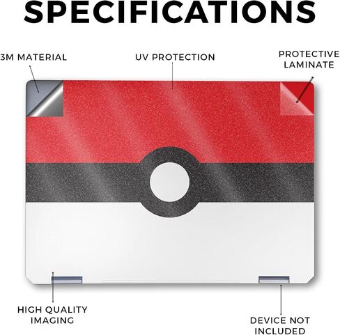 Laptop Skin Compatible with HP Spectre x360 14" (2024) - Solid White - Premium 3M Vinyl Protective Wrap Decal Cover - Easy to Apply | Crafted in The USA by MightySkins in Saudi Arabia