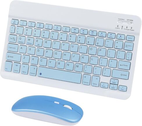 CHUYI Wireless Bluetooth Keyboard and Mouse Combo, Compact Ultra-Thin Sleek Design Cordless Rechargeable Keyboard and Mouse Set 78Keys for PC Computer Mac/Windows/iOS/Android (10 inch - Pink) in Kuwait