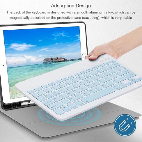 CHUYI Wireless Bluetooth Keyboard and Mouse Combo, Compact Ultra-Thin Sleek Design Cordless Rechargeable Keyboard and Mouse Set 78Keys for PC Computer Mac/Windows/iOS/Android (10 inch - Pink) in Kuwait