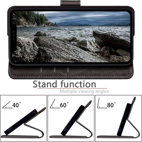 بالنسبة إلى iPhone 14 Pro Max 6.7 "حالة الهاتف [RFID LOCKING LEATHY] ، [3 فتحة بطاقة الائتمان] Flip Folio Book Protector ، حافظات حامل الحامل ، والنساء من أجل غطاء محفظة Apple 14 Promax ، بني فاتح in Kuwait