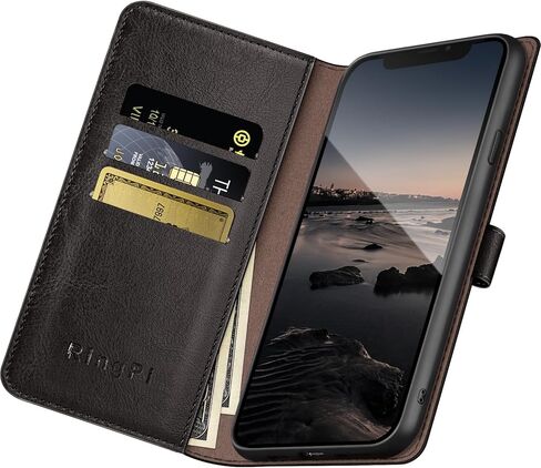 بالنسبة إلى iPhone 14 Pro Max 6.7 "حالة الهاتف [RFID LOCKING LEATHY] ، [3 فتحة بطاقة الائتمان] Flip Folio Book Protector ، حافظات حامل الحامل ، والنساء من أجل غطاء محفظة Apple 14 Promax ، بني فاتح in Kuwait