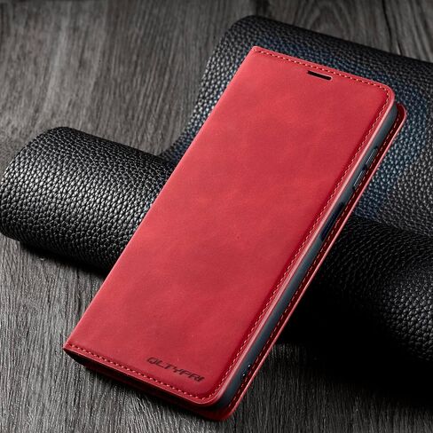 QLTYPRI Case for Samsung Galaxy A16 4G/5G, Premium PU Leather Cover TPU Bumper with Card Holder Kickstand Hidden Magnetic Adsorption Shockproof Flip Wallet Case for Samsung Galaxy A16 4G/5G - Black in Saudi Arabia