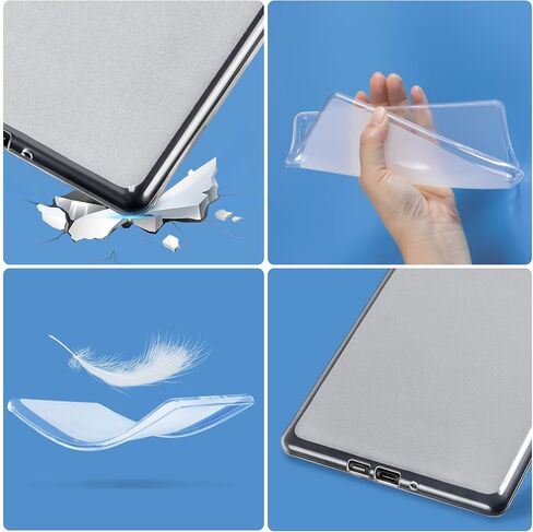 CoBak Clear Case & Hand Strap for Kindle Paperwhite 11th Gen 2021 & Signature Edition(6.8")-Lightweight Scratch-Proof Silicone Back Cover. Perfectly Clear Protection,Quilted Diamond in Saudi Arabia