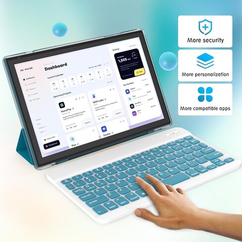 ATOZEE Tablet with Keyboard Android 13 Tablets 2 in 1 Tablet 12GB+128GB, 10 inch Tablets Set Include Case Mouse Stylus Pen, 10.1" Tableta HD Dual Camera 2.4G/5G Wi-Fi WIFI6 BT5.0 Game Tab PC in Kuwait