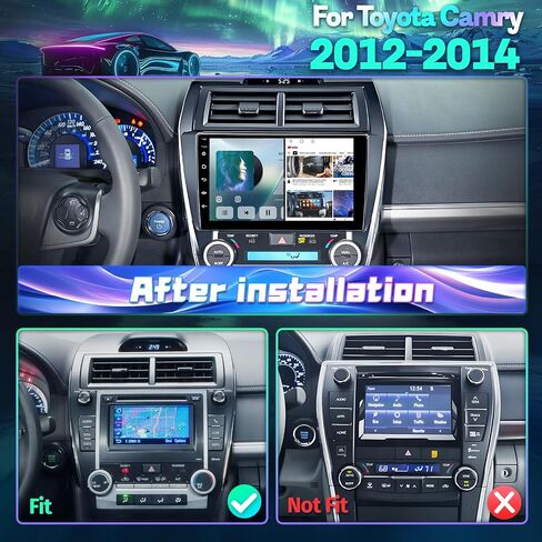 8 Core 2G+32G Car Radio Stereo for Toyota Camry 2015 2016 2017,10.1" HD Touch Screen Radio Carplay Andriod Auto Player Headunit Support for JBL GPS SWC DSP FM/RDS Mic Backup Camera in Saudi Arabia