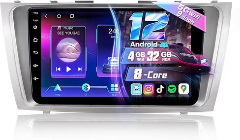 8 Core 2G+32G Car Radio Stereo for Toyota Camry 2015 2016 2017,10.1" HD Touch Screen Radio Carplay Andriod Auto Player Headunit Support for JBL GPS SWC DSP FM/RDS Mic Backup Camera in Saudi Arabia