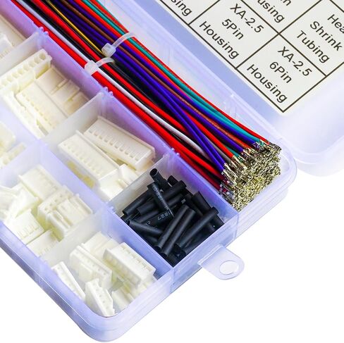 JST Connector Kit ، JST 2.0 JST-PA 2.0MM 2P 3P 4P 5P 6P 7P 8P 9P 10P CONNECTOR مع سلك 22AWG مسبقًا (KI-JST-A-PA) in Kuwait