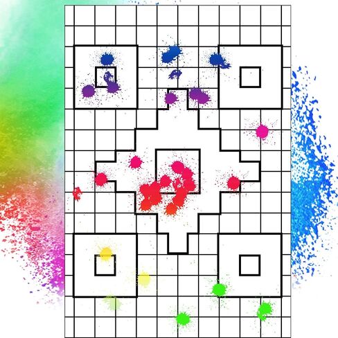 Blaster Gel Gun Colors Changing Target 24 x 16 Inch, Water Gun Splash Color Gear, Reusable Water Balloons War Games, Novelty Gifts for Kids Teens Adults (3Pcs,Rainbow) in Saudi Arabia