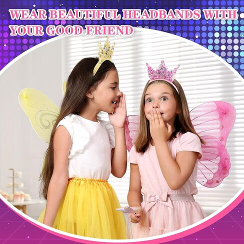 Juexica 12 Packs LED Princess Crown Headbands Glow Princess Headbands Sequin Glitter Light up Crown Headbands for Girls Women Tiara Crown Princess Birthday Party Favors Bling Hair Accessories in Saudi Arabia
