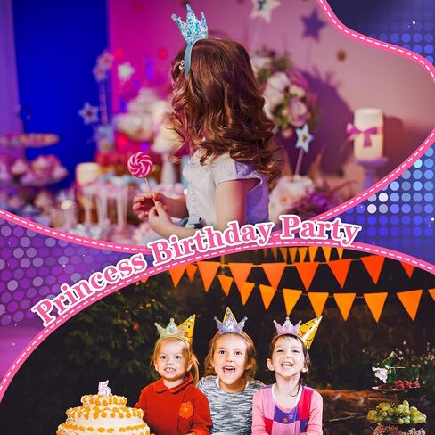 Juexica 12 Packs LED Princess Crown Headbands Glow Princess Headbands Sequin Glitter Light up Crown Headbands for Girls Women Tiara Crown Princess Birthday Party Favors Bling Hair Accessories in Saudi Arabia
