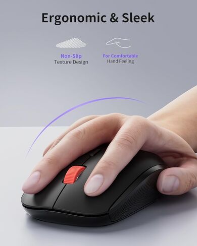 الماوس اللاسلكي USB ، 2.4 جرام صامت فأر كاسوسيه سليم رفيع مع تمرير معدني ، 1600 نقطة في البوصة و 24 شهر in Kuwait