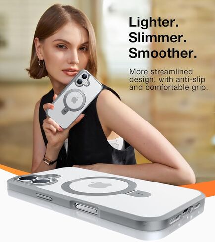 TORRAS Shock-Absorbent Fit for iPhone 15 Pro Max Case with Air-Filled Bumper, Mil-Grade Drop Protection, Compatible with MagSafe, Built-in Stand & Ring Holder, Ostand Titanium Gray in Kuwait