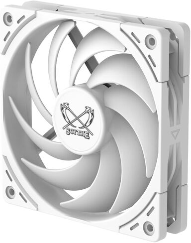 Scythe Wonder Snail 120 PWN - 2400 RPM, 120mm x 25mm Static Pressure Optimized High-Performance Computer Case Fan, Fluid Dynamic Bearing, 4-Pin Connector, Single Pack, Black in Kuwait