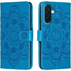 for Samsung Galaxy A26 Case Wallet with Card Holder Kickstand Magnetic Soft Leather Flip Fold Case for Samsung A26 Cover (Blue)