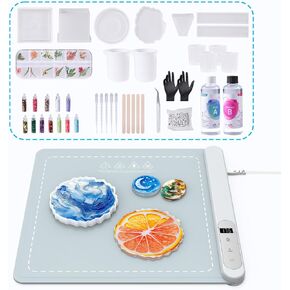 حصيرة تسخين من الراتنج، وسادة تسخين من السيليكون من الجرافين لصب قوالب الراتنج، تسخين موحد وعلاج سريع لمدة ساعتين وآلة تجفيف معالجة الراتنج ذات الإيقاف التلقائي مع مؤقت (باستثناء مواد الراتنج والقوالب) in Kuwait