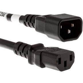 Standard AC Power Cord, 13A/250V, 16 AWG, C14 to C13, (IEC-60320-C14 to IEC-60320-C13) (6 ft)