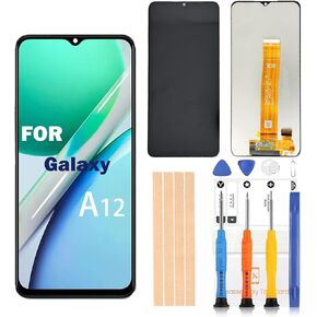 for Samsung Galaxy A12 Screen Replacement 6.5 inch A127 s127dl a125a a125w LCD Display digitizer Touch Screen Assembly with Repair Tools (SM-A12 Screen No Frame)