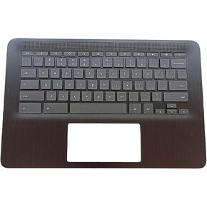 Replacement Laptop Upper Case Palmrest Keyboard Touchpad Assembly Part for HP Chromebook 14 G7 Series Laptop M47207-001 (Palmrest+Keyboard+Touchpad)
