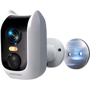 4MP Wireless Security Camera for Outdoor & Indoor Use - 2.5K 1440P Color Night Vision, AI Motion Detection, Two-Way Audio, Alarm Alerts, Waterproof & Battery Powered WiFi - for Home Security
