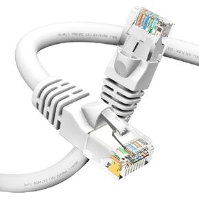 GearIT Cat 6 Ethernet Cable (1-Pack 50 Feet) Cat6 Network Patch, 10Gbps, RJ45, Snagless Cord, Gold-Plated Connectors, Internet for PC, TV, Tablet, Router, Printer, Servers, IT Data Center - Gray in Kuwait