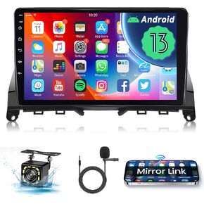 2G+64G Android 13 Car Stereo Radio for Mercedes Benz C-Class C180 C200 C230 C250 C300 C350 W204 S204 2006-2011, Rimoody Car Stereo 9'' Touchscreen Carplay Android auto Mirror Link GPS WiFi BT/FM/RDS