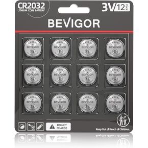 BEVIGOR 2032 Battery Compatible with Apple AirTag CR2032 Lithium 3V Coin Battery for Child Safety, Suitable for Key Fobs, Smart Sensors, Scales, Candles and More 20pcs