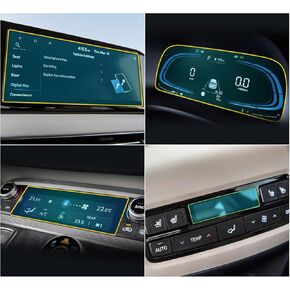 4 Combo Set (12.3" Touchscreen+ Instrument+ AC+Rear Row Climate) Screen Protector for Hyundai Palisade 2023 2024 2025 Accessories, SE, SEL, XRT, Limited, Calligraphy 4PCS