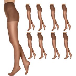 L'eggs Everyday Women's Nylon Pantyhose Regular Panty-Multiple Packs Available, Off Black 4-Pack, B