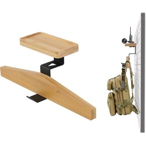 Tactical Gear Wall Mount,Wood Motorcycle Jacket Hanger,Tactical Helmet Holder,Motorcycle Gear Rack,Tactical Vest Wall Mount for Motorcycle/Football/Police/Cycling Skiing