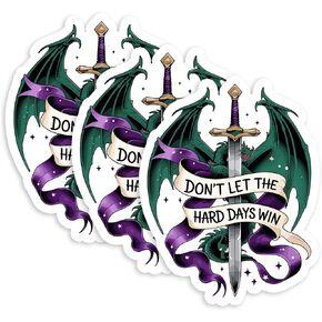Set 3Pcs Save A Dragon Ride A Wingleader Sticker Funny ACOTAR Fourth Wing Love Book Kindle Humor Sticker Waterproof 3 Inches Die-Cut Vinyl for Water Bottle Laptop Phone for Friend Coworker Dad Mom