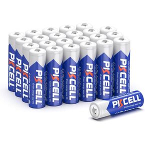 بطاريات ليثيوم Pkcell AA 3400mAh ، بطاريات ليثيوم 1.5 فولت AA ، غير قابلة للتشغيل (12 عدد)